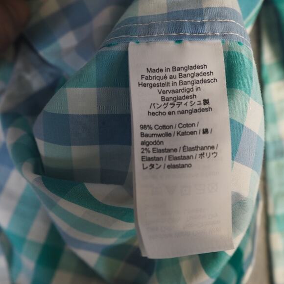 J Crew Flex Wrinkle Free Plaid Button Down Men's Size L Slim Fit Cotton Elastane - Picture 10 of 12